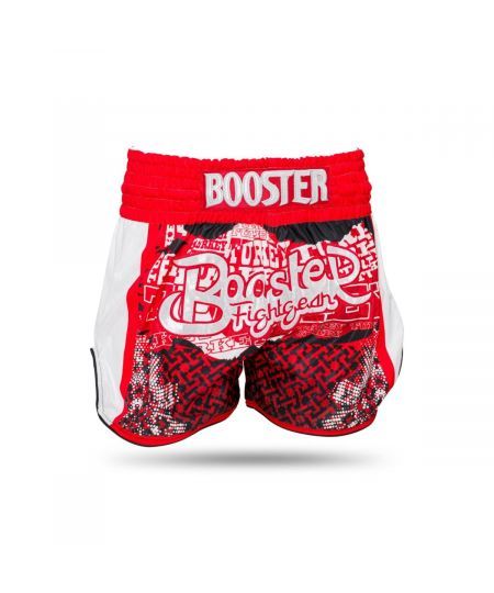 Booster Kickboksbroekje TBT Country TR - Rood/Wit