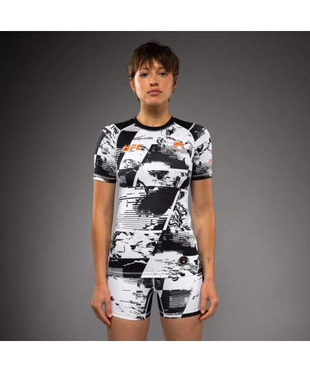 UFC Zenith by Venum Authentic Fight Week Performance Rashguard Korte Mouw Dames - Wit