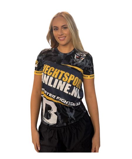 Vechtsportonline Booster  Dry Tech T-shirt - Zwart/Goud 