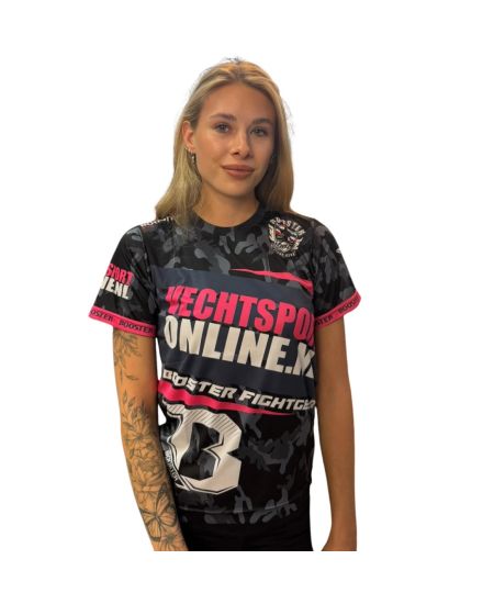 Vechtsportonline Booster  Dry Tech T-shirt - Zwart/Roze 