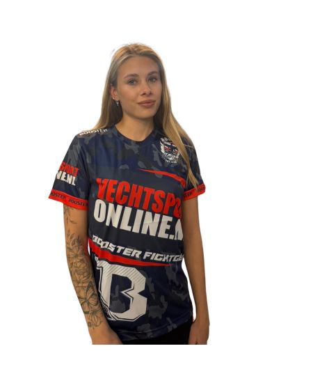 Vechtsportonline Booster  Dry Tech T-shirt - Grijs/Blauw 