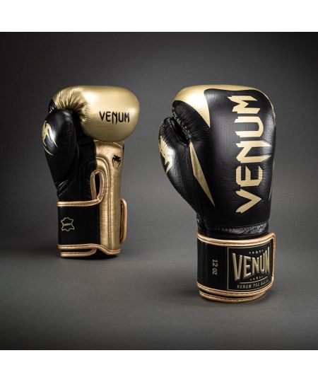 Venum Hammer Pro bokshandschoenen met klittenband - zwart/goud