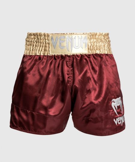 Venum Classic Muay Thai Short - Bordeaux/Goud/Wit