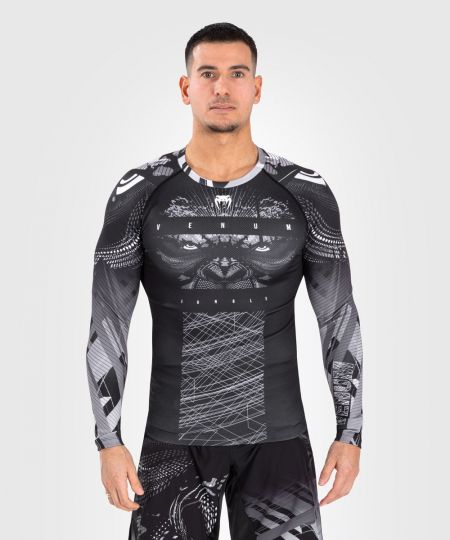 Venum Gorilla Jungle Rashguard Lange Mouwen - Zwart/Wit