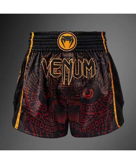 Venum Quetzal Fury Muay Thai Short - Zwart/Fury Rood/Tangerine