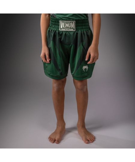 Venum Attack Kids Boksshorts - Bosgroen/Off White
