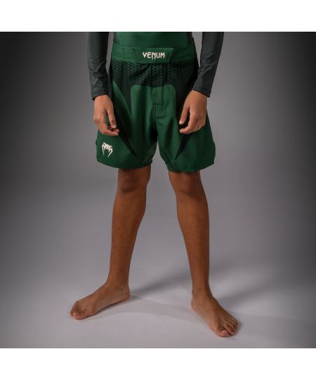 Venum Attack Fightshorts voor kinderen - Bosgroen/Off White