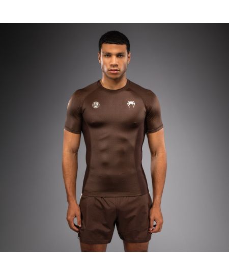 Venum x Roger Gracie Academy Rashguard met korte mouwen - Donkerbruin