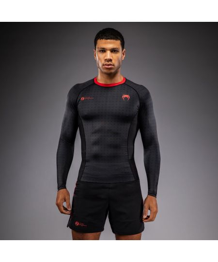 Venum x Roger Gracie Signature Rashguard met Lange Mouwen - Zwart/Rood