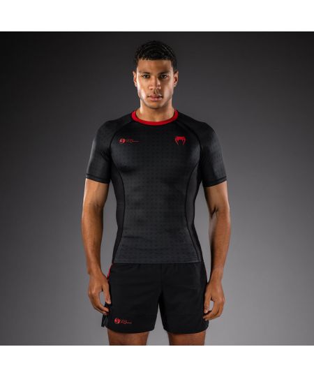Venum x Roger Gracie Signature Rashguard met korte mouwen - Zwart/Rood