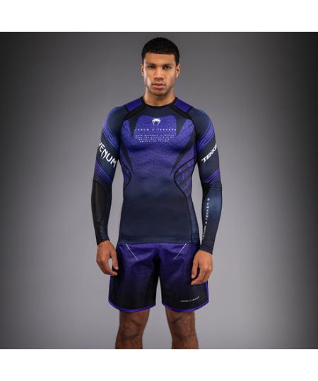 Venum x TEKKEN 8 Rashguard met Lange Mouwen - Kazuya - Zwart/Paars