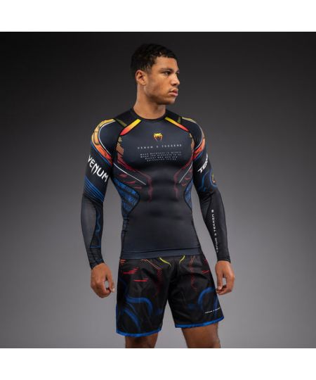 Venum x TEKKEN 8 Rashguard met Lange Mouwen - Yoshimitsu - Zwart/Oranje