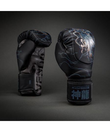 Venum Thunder Dragon Bokshandschoenen – Zwart/Grijs/Koper