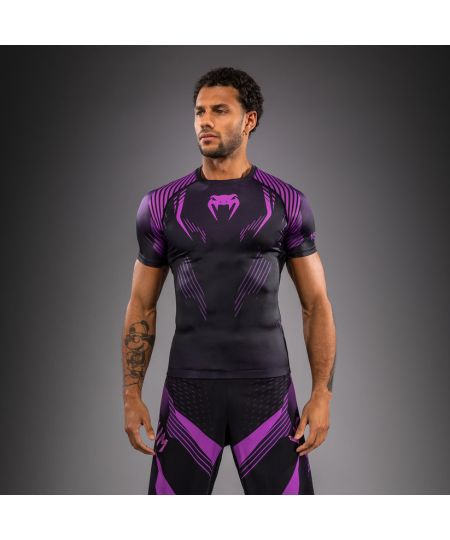 Venum No-Gi 6.0 Rashguard met korte mouwen - Zwart/Paars