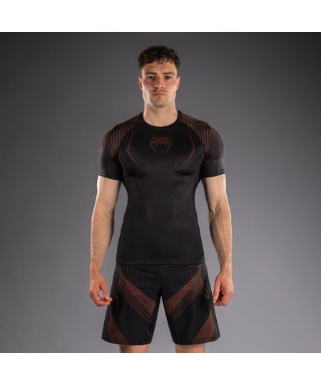 Venum No-Gi 6.0 Rashguard met korte mouwen - Zwart/Bruin