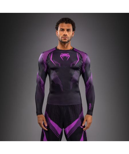 Venum No-Gi 6.0 Rashguard met lange mouwen - Zwart/Paars
