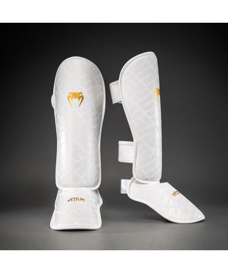 Venum Contender 1.5 XT 3D Scheenbeschermers - Wit/Goud