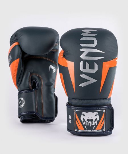 Venum Elite Bokshandschoenen - Navy/Zilver/oranje