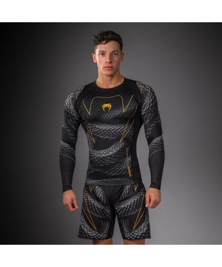 Venum Matupa Rashguard met lange mouwen - Zwart/Grijs/Goud