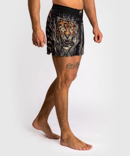 Venum Tiger Fight Shorts Heren - Zwart / Neon Oranje