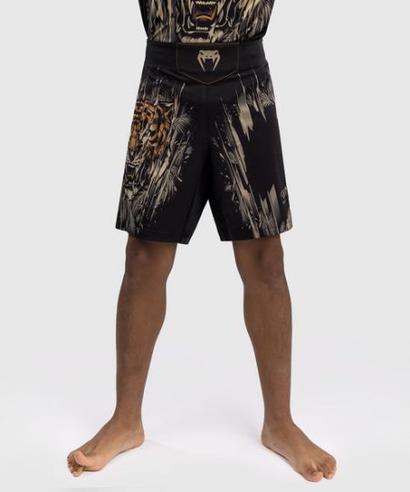 Venum Tiger Kids Fight Shorts - Zwart / Neon Oranje