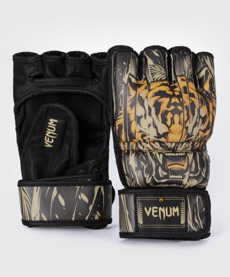 Venum Tiger MMA Handschoenen - Zwart / Neon Oranje