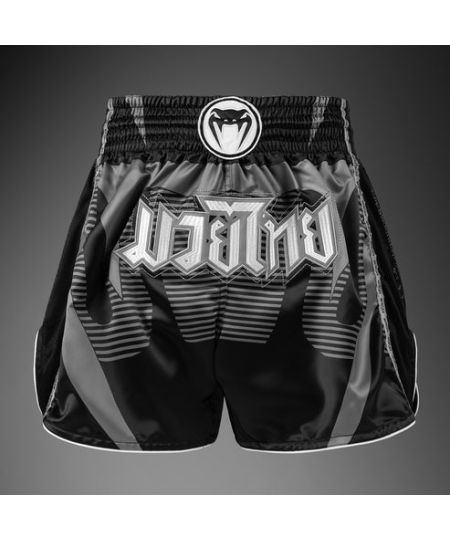 Venum Adrenaline Muay Thai Shorts – Zwart/Zilvergrijs 