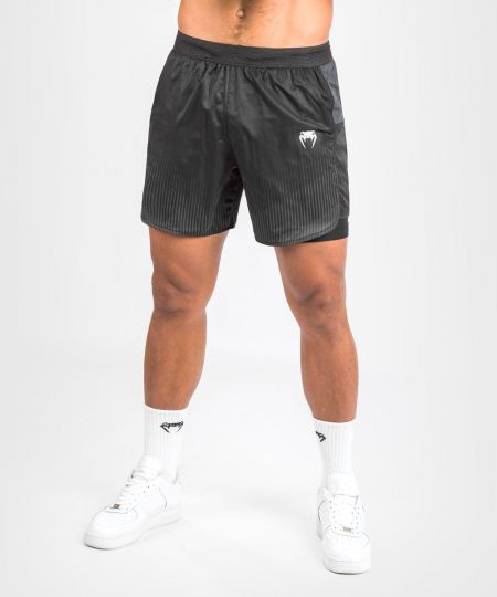 Venum Biomecha 2-in-1 trainingsshort - zwart/grijs
