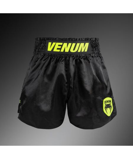 Venum Classic Evo Muay Thai Shorts - Zwart/Neon Geel