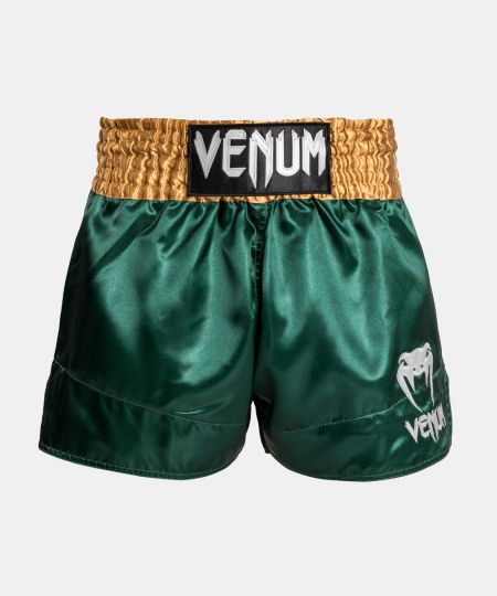 Venum Classic Muay Thai Short - Groen/Goud/Wit