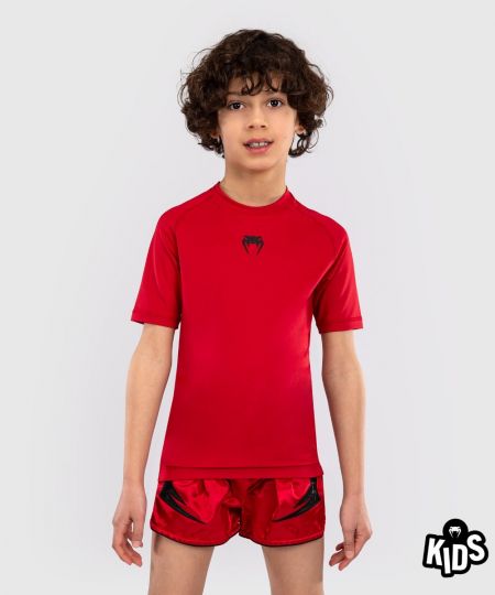 Venum Contender Kids Rashguards Korte Mouwen - Kersrood
