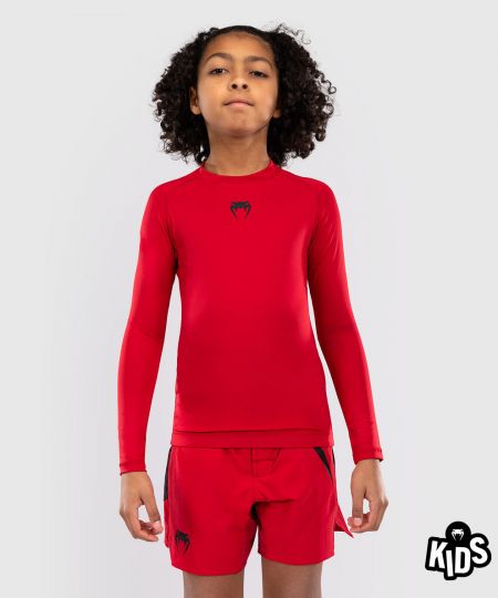 Venum Contender Kids Rashguards Lange Mouwen - Kersrood