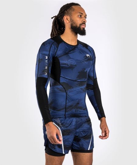 Venum Electron 3.0 Rashguard lange mouw - Marine