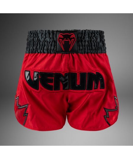 Venum Inferno Muay Thai Shorts - Rood/Charcoal Grijs/Zwart