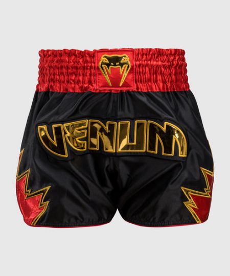 Venum Inferno Muay Thai Shorts - Zwart/Goud/Rood