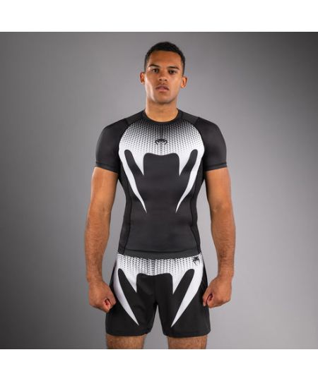 Venum No Gi Rashguards Korte Mouwen -Zwart/Wit