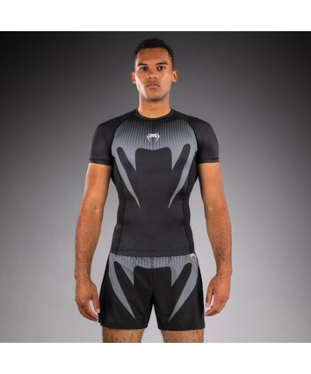 Venum No Gi Rashguards Korte Mouwen -Zwart/Zilvergrijs