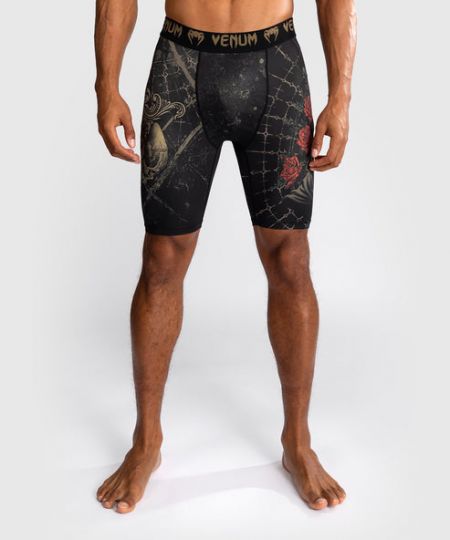 Venum Santa Muerte 5.0 Vale Tudo Shorts voor Heren - Diep Zwart/Goud