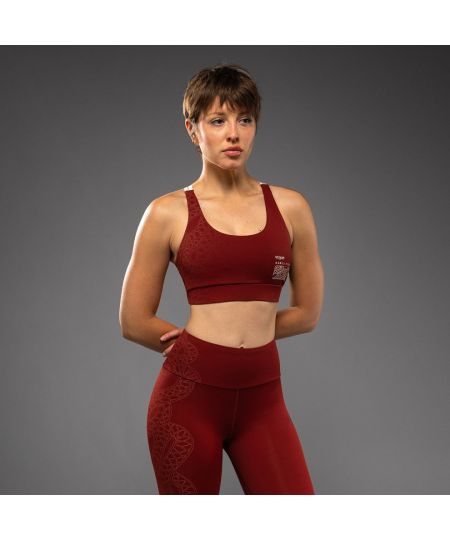 Venum Serpenti Dames Sportbeha – Bourgondië/Ivoor