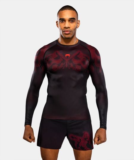 Venum Spectre Rashguard met lange mouwen - Zwart/Rood