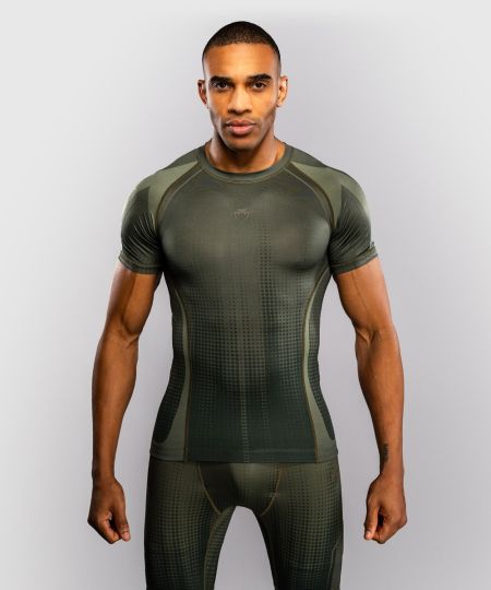 Venum Stealth Rashguard met korte mouwen - Khaki/Donkergroen