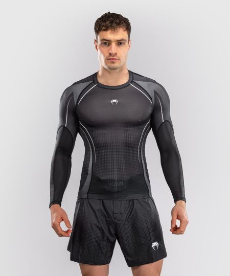 Venum Stealth Rashguard met lange mouwen - Zwart/Wit