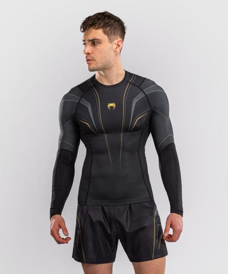 Venum Streamline Rashguard met lange mouwen - Zwart/Goud