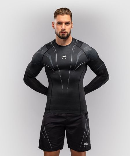 Venum Streamline Rashguard met lange mouwen - Zwart/Wit