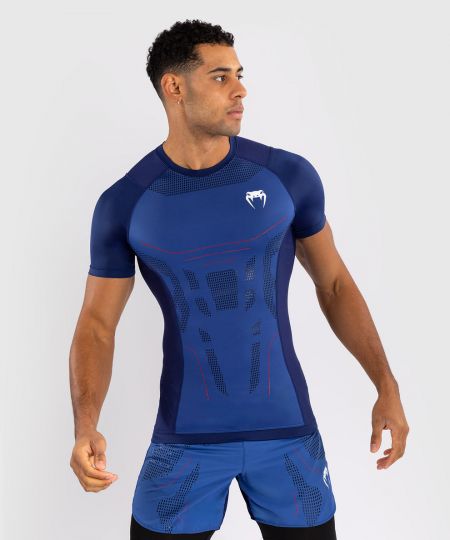 Venum Technical 3.0 Korte Mouwen Rashguard - Nachtblauw