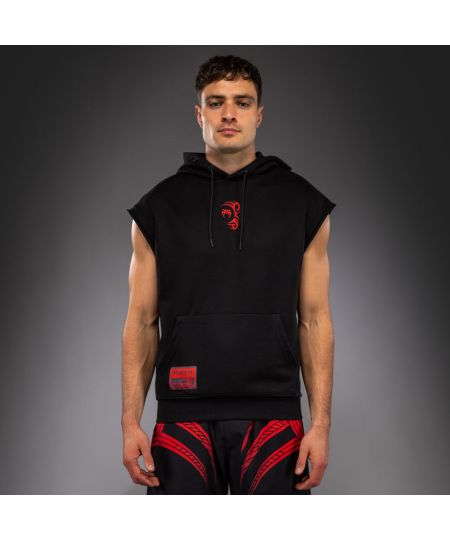 Venum x Mike Tyson Tiger Mouwloze Hoodie - Diep Zwart/Intens Rood