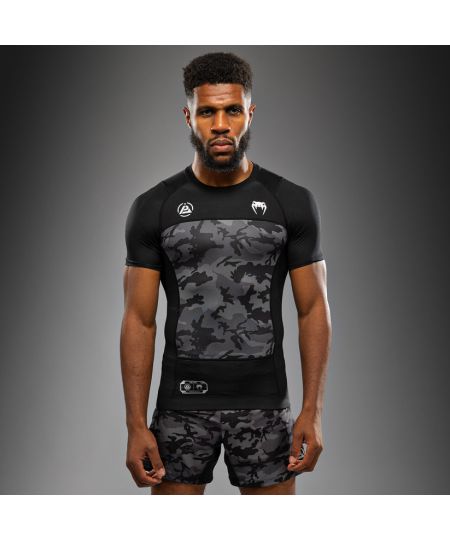 Venum x Polaris Korte Mouwen Rashguard - Zwart/Stormgrijs