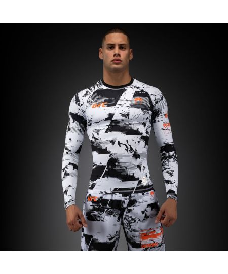 UFC Zenith by Venum Authentic Fight Week Performance Longsleeve Rashguard Heren - Wit