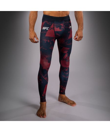 UFC Zenith by Venum Authentic Fight Week Performance Tight Heren - Marineblauw/Bordeauxrood/Zilver