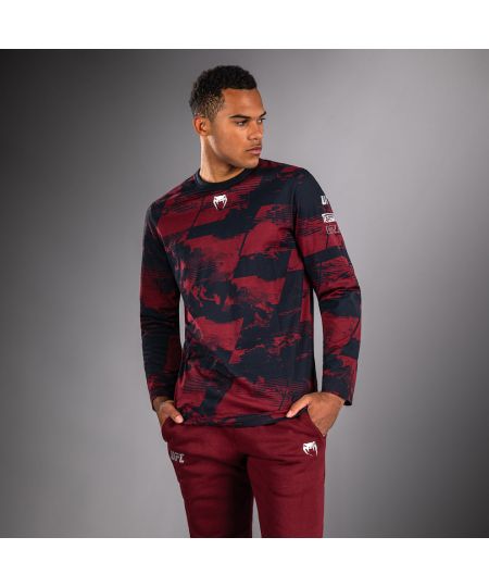 UFC Zenith by Venum Authentic Fight Week Longsleeve T-shirt Heren - Marineblauw/Bordeauxrood/Zilver